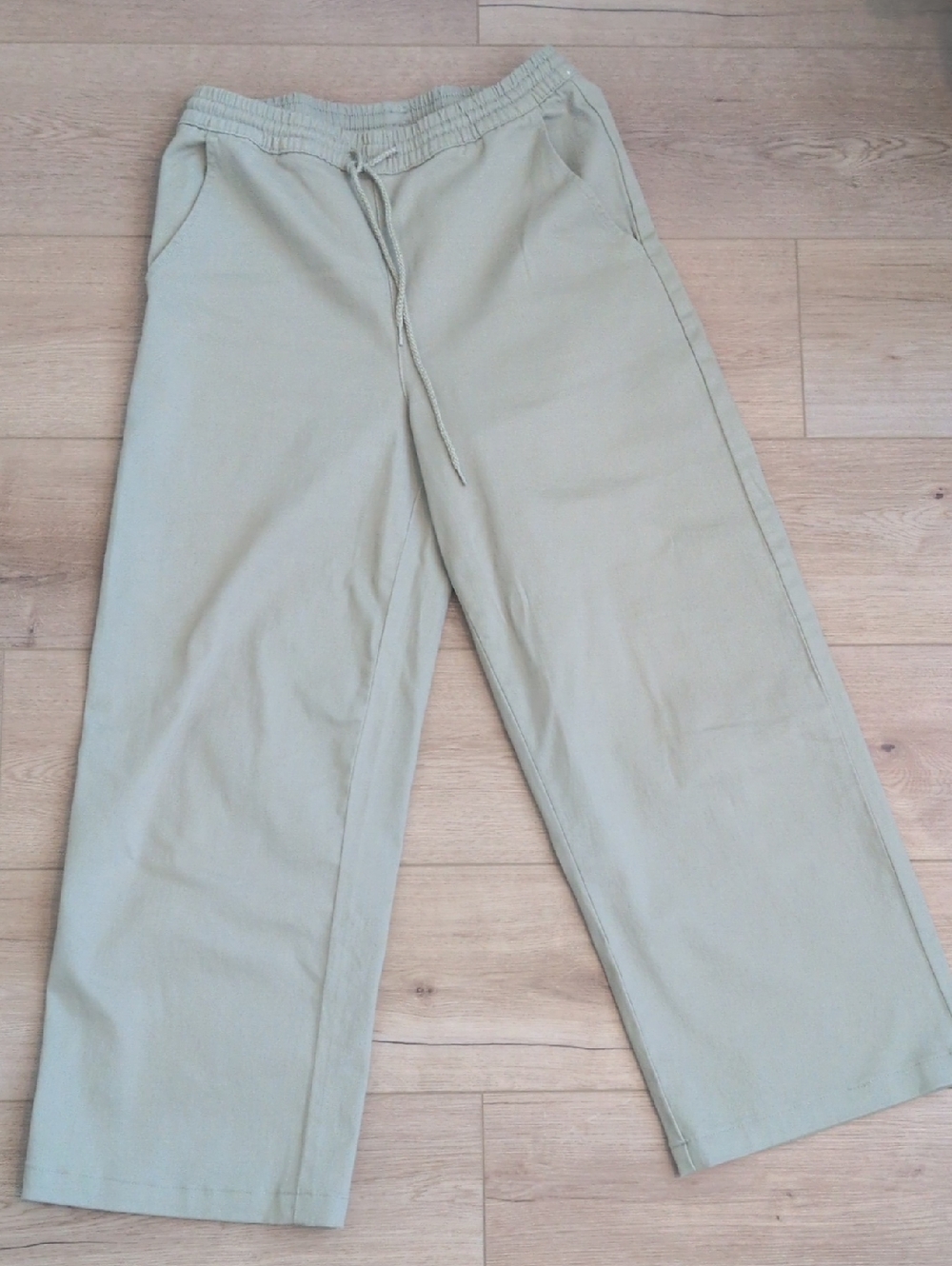 YMI Wide Leg Pants in Light Green